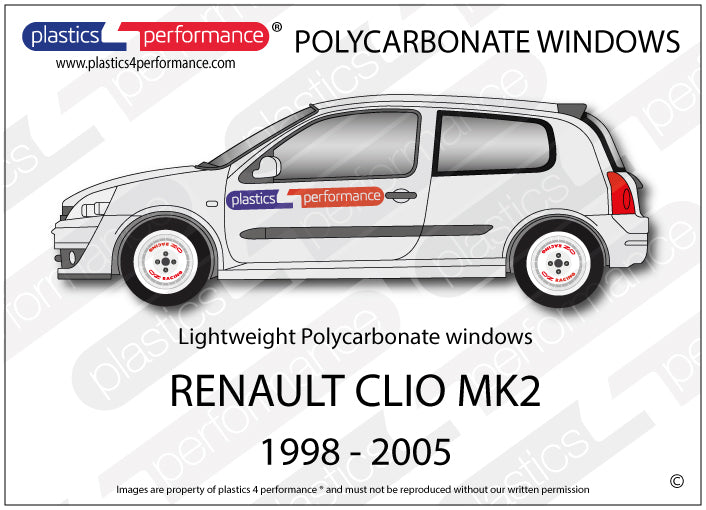 Carica immagine in Galleria Viewer, Vetri in Policarbonato per Renault Clio 2