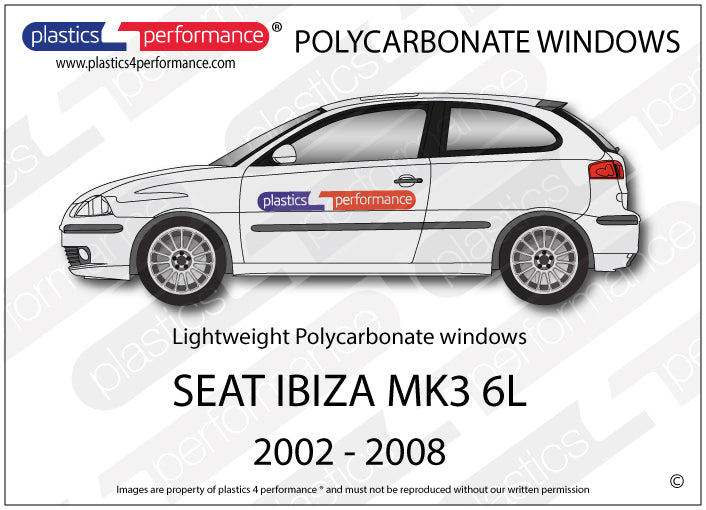 Carica immagine in Galleria Viewer, Vetri in Policarbonato per Seat Ibiza MK3 6L