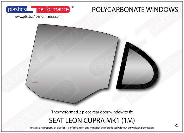 Carica immagine in Galleria Viewer, Vetri in Policarbonato per Seat Leon MK1 1M