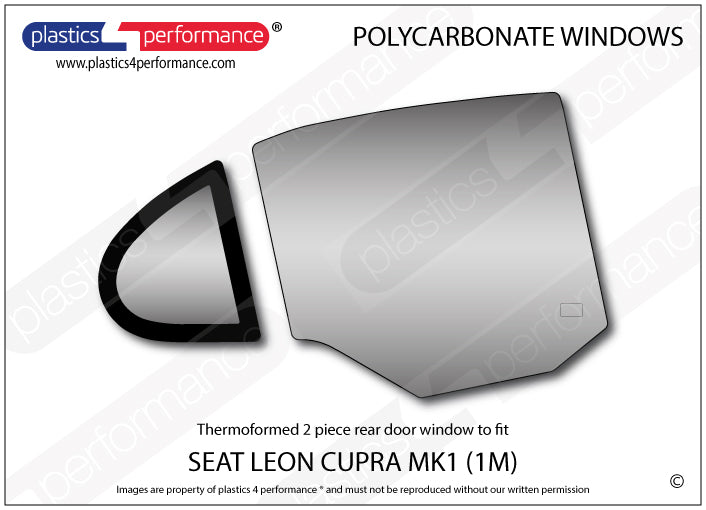 Carica immagine in Galleria Viewer, Vetri in Policarbonato per Seat Leon MK1 1M