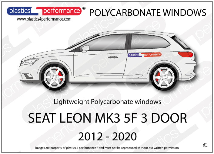 Carica immagine in Galleria Viewer, Vetri in Policarbonato per Seat Leon MK3 5F 3 Porte