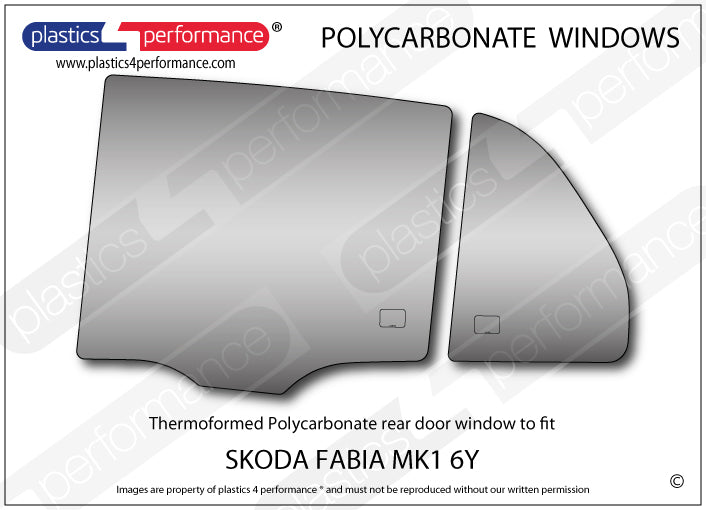 Carica immagine in Galleria Viewer, Vetri in Policarbonato per Skoda Fabia MK1 6Y