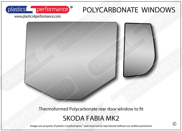 Carica immagine in Galleria Viewer, Vetri in Policarbonato per Skoda Fabia MK2 5J