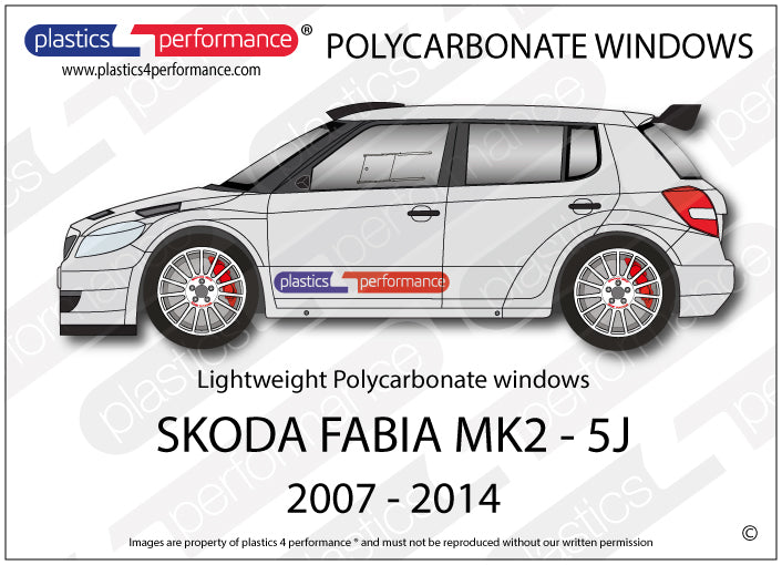Carica immagine in Galleria Viewer, Vetri in Policarbonato per Skoda Fabia MK2 5J