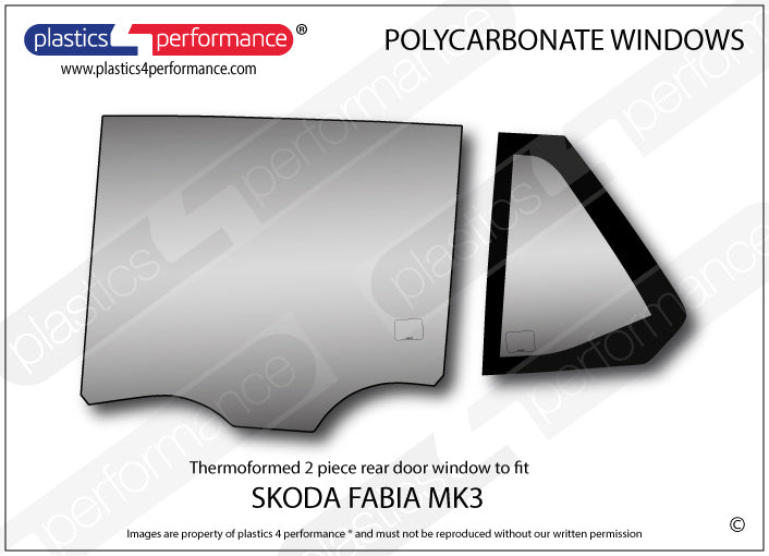 Carica immagine in Galleria Viewer, Vetri in Policarbonato per Skoda Fabia MK3 NJ