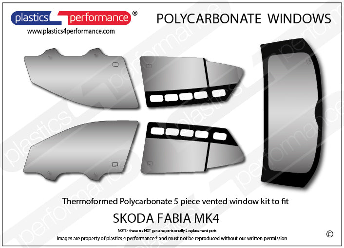 Carica immagine in Galleria Viewer, Vetri in Policarbonato per Skoda Fabia MK4 PJ