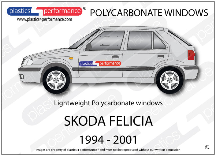 Carica immagine in Galleria Viewer, Vetri in Policarbonato per Skoda Felicia