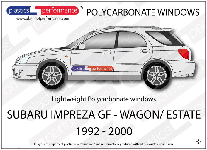 Carica immagine in Galleria Viewer, Vetri in Policarbonato per Subaru Impreza GF Station Wagon