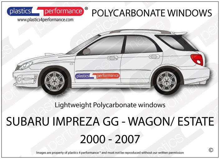 Carica immagine in Galleria Viewer, Vetri in Policarbonato per Subaru Impreza GG Station Wagon