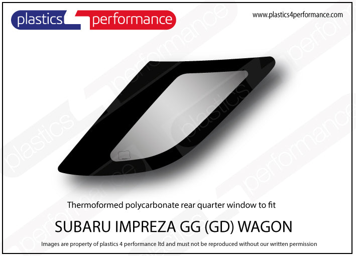 Carica immagine in Galleria Viewer, Vetri in Policarbonato per Subaru Impreza GG Station Wagon