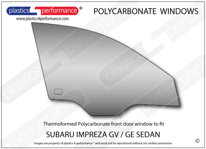 Carica immagine in Galleria Viewer, Vetri in Policarbonato per Subaru Impreza GV / GE Berlina