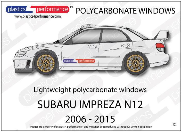Carica immagine in Galleria Viewer, Vetri in Policarbonato per Subaru Impreza N12 Berlina