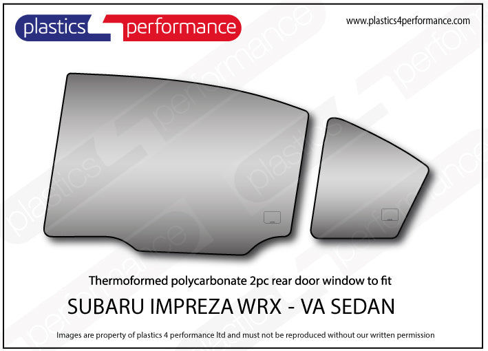 Carica immagine in Galleria Viewer, Vetri in Policarbonato per Subaru Impreza WRX VA Berlina