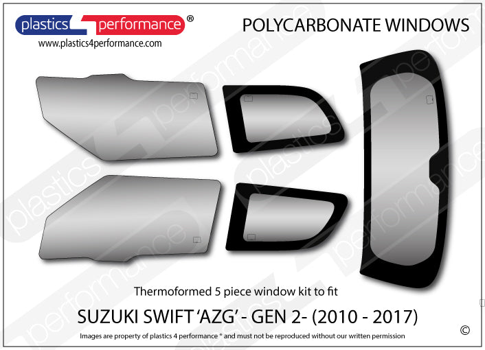 Carica immagine in Galleria Viewer, Vetri in Policarbonato per Suzuki Swift MK2 AZG