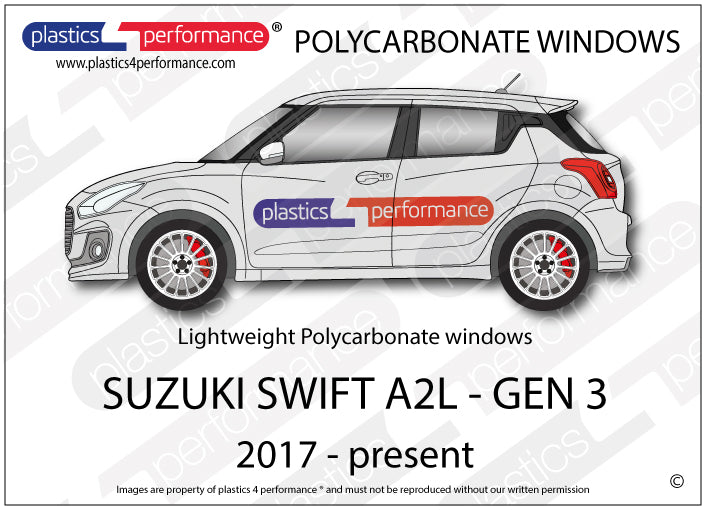 Carica immagine in Galleria Viewer, Vetri in Policarbonato per Suzuki Swift MK3 A2L
