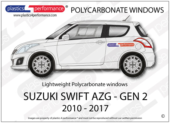 Carica immagine in Galleria Viewer, Vetri in Policarbonato per Suzuki Swift MK2 AZG