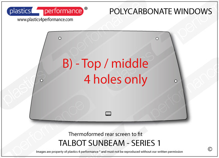 Carica immagine in Galleria Viewer, Vetri in Policarbonato per Talbot Sunbeam Serie 1