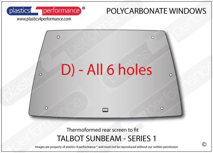 Carica immagine in Galleria Viewer, Vetri in Policarbonato per Talbot Sunbeam Serie 1