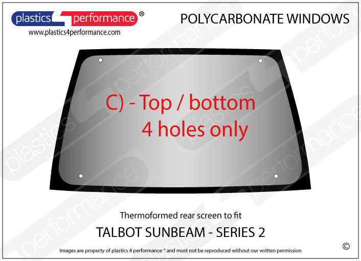 Carica immagine in Galleria Viewer, Vetri in Policarbonato per Talbot Sunbeam Serie 2