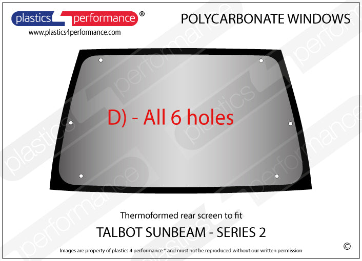 Carica immagine in Galleria Viewer, Vetri in Policarbonato per Talbot Sunbeam Serie 2