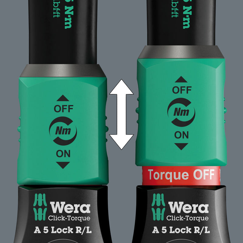 Carica immagine in Galleria Viewer, Chiave Dinamometrica Wera Click-Torque Lock A 5 R/L, 1/4" x 2.5-25 Nm