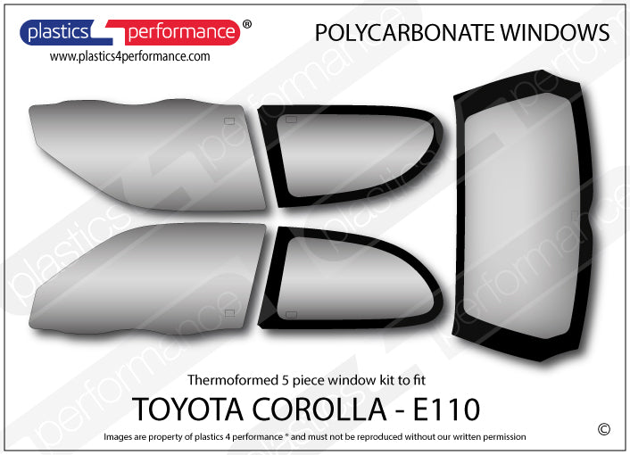 Carica immagine in Galleria Viewer, Vetri in Policarbonato per Toyota Corolla E110