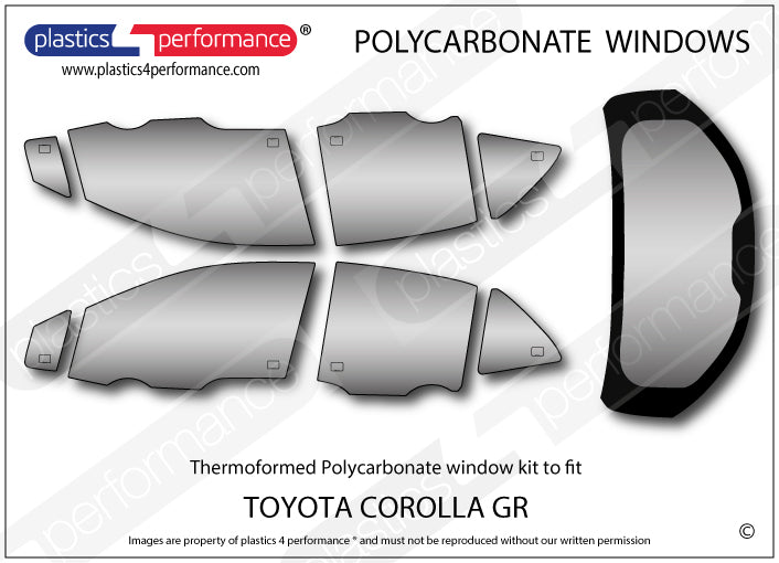 Carica immagine in Galleria Viewer, Vetri in Policarbonato per Toyota Corolla GR