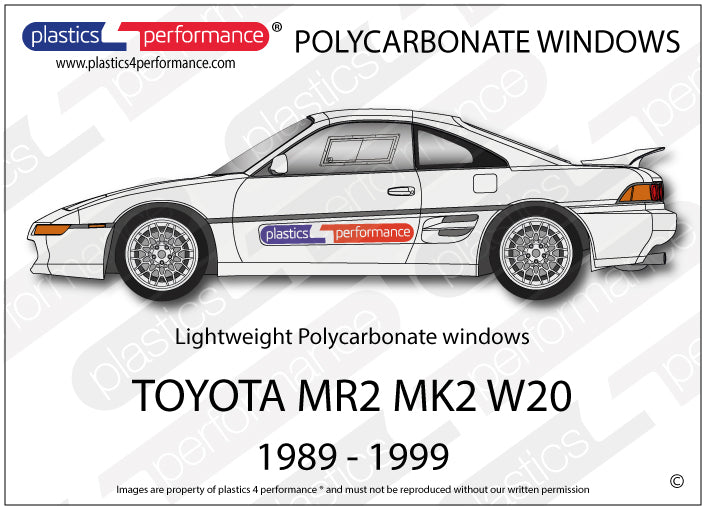 Carica immagine in Galleria Viewer, Vetri in Policarbonato per Toyota MR2 SW20