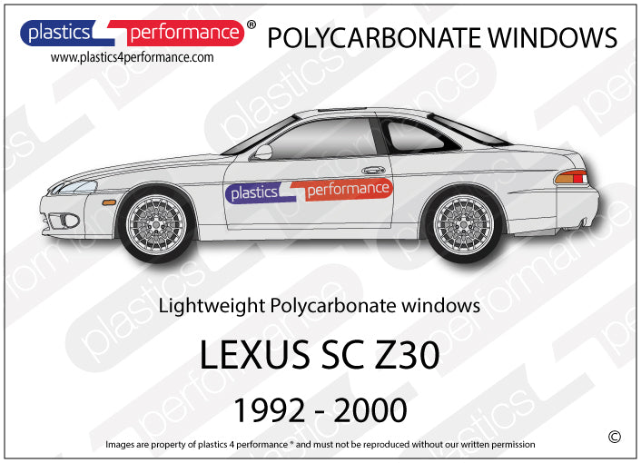 Carica immagine in Galleria Viewer, Vetri in Policarbonato per Lexus SC Z30