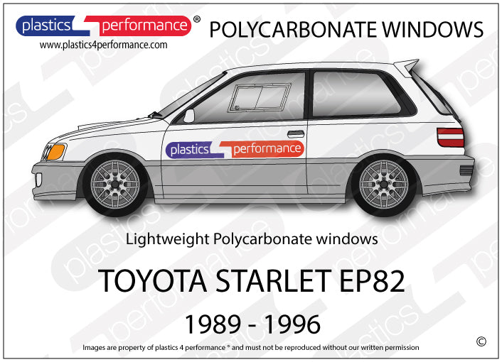 Carica immagine in Galleria Viewer, Vetri in Policarbonato per Toyota Starlet EP82