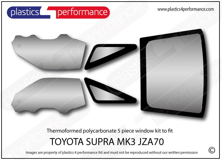 Carica immagine in Galleria Viewer, Vetri in Policarbonato per Toyota Supra MK3