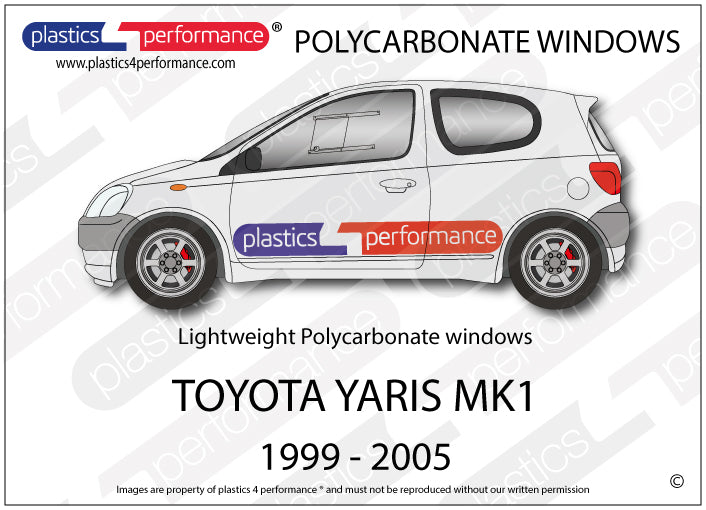 Carica immagine in Galleria Viewer, Vetri in Policarbonato per Toyota Yaris 1 XP10 3 Porte