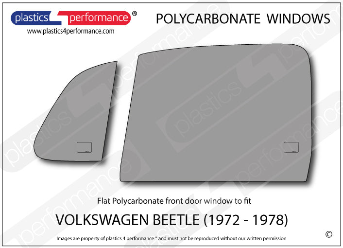 Carica immagine in Galleria Viewer, Vetri in Policarbonato per Volkswagen Maggiolino (72-78)