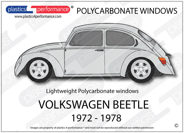 Carica immagine in Galleria Viewer, Vetri in Policarbonato per Volkswagen Maggiolino (72-78)