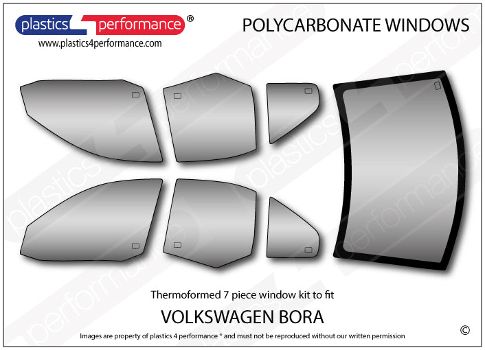 Carica immagine in Galleria Viewer, Vetri in Policarbonato per Volkswagen Bora