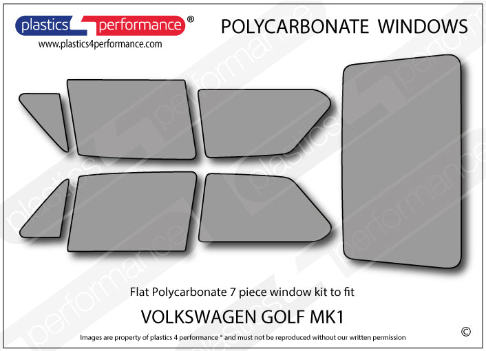 Carica immagine in Galleria Viewer, Vetri in Policarbonato per Volkswagen Golf MK1 3 Porte