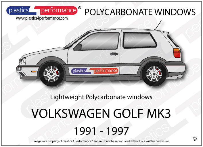Carica immagine in Galleria Viewer, Vetri in Policarbonato per Volkswagen Golf MK3 3 Porte
