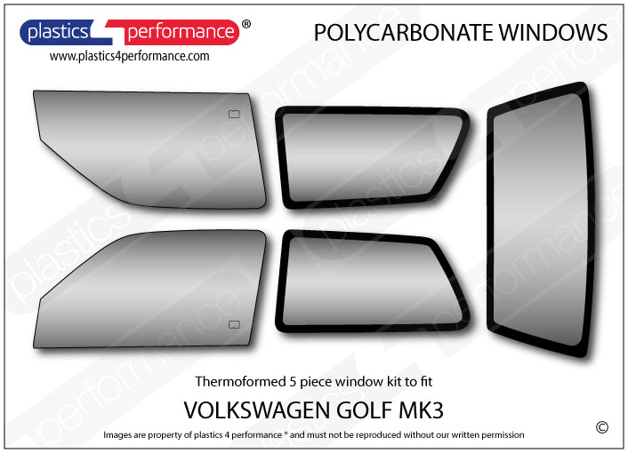 Carica immagine in Galleria Viewer, Vetri in Policarbonato per Volkswagen Golf MK3 3 Porte