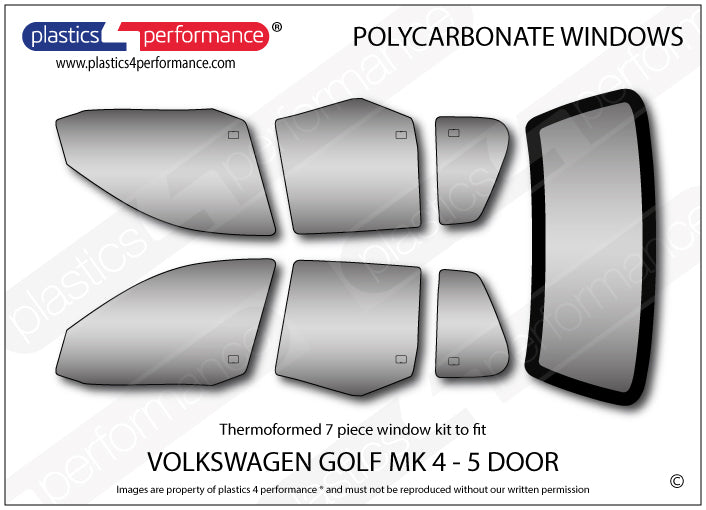 Carica immagine in Galleria Viewer, Vetri in Policarbonato per Volkswagen Golf MK4 5 Porte