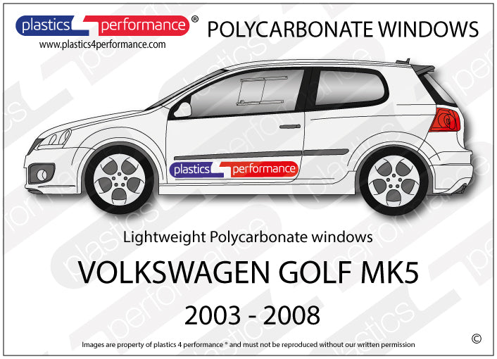 Carica immagine in Galleria Viewer, Vetri in Policarbonato per Volkswagen Golf MK5 3 Porte