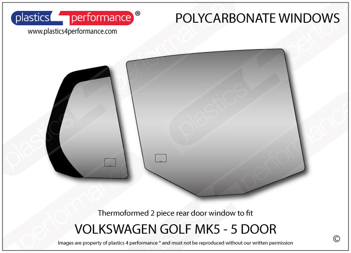 Carica immagine in Galleria Viewer, Vetri in Policarbonato per Volkswagen Golf MK5 5 Porte
