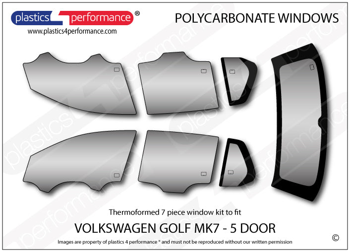 Carica immagine in Galleria Viewer, Vetri in Policarbonato per Volkswagen Golf MK7 5 Porte