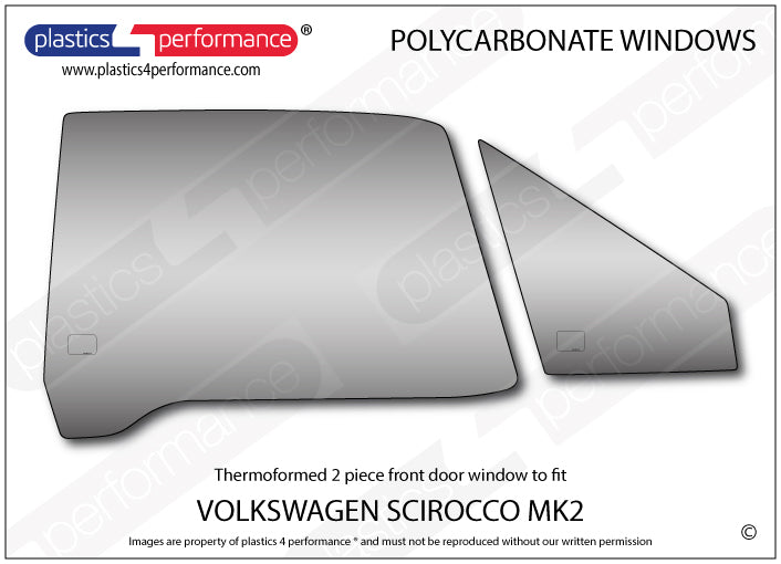Carica immagine in Galleria Viewer, Vetri in Policarbonato per Volkswagen Scirocco MK2