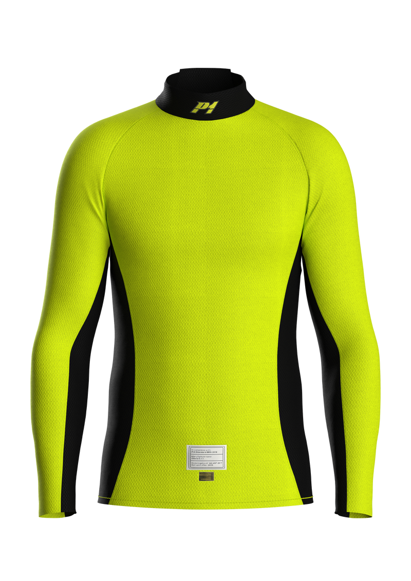 Carica immagine in Galleria Viewer, Maglia Sottotuta P1 X-Flow Slim Fit Giallo Fluo / Nero (FIA 8856-2018)