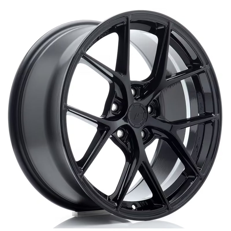 Carica immagine in Galleria Viewer, Cerchio Japan Racing SL-01 Super Light 8,5x18 5x114.3 ET35 - Nero lucido