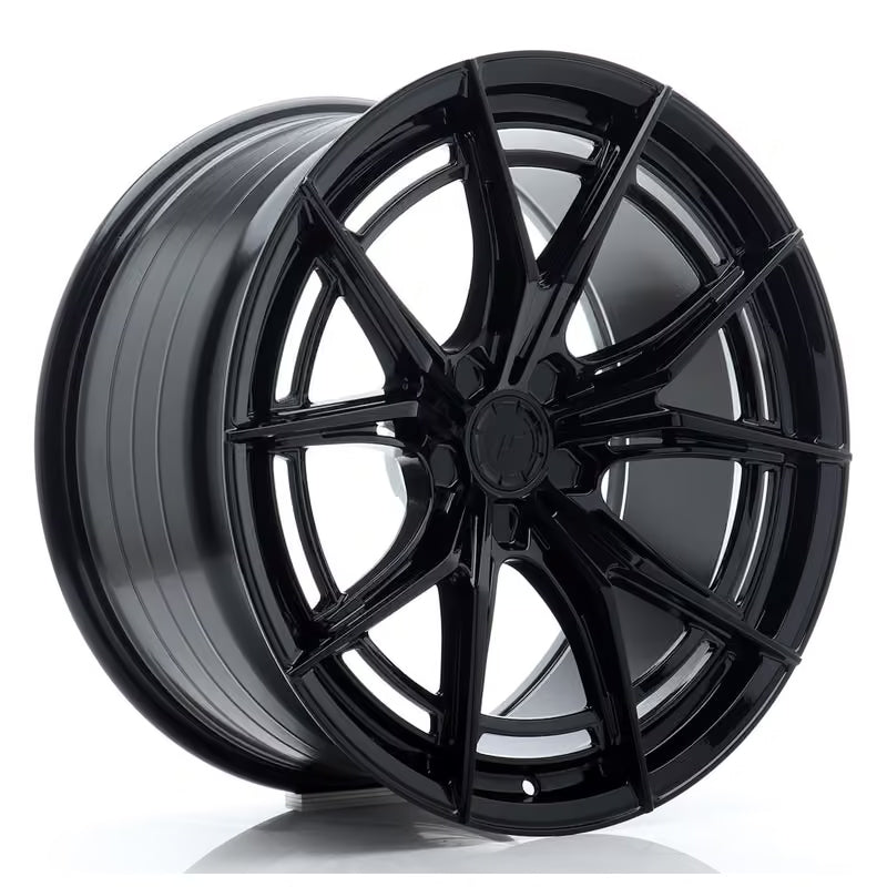 Carica immagine in Galleria Viewer, Cerchio Japan Racing JR-50 10x20 foratura su misura 5 fori ET20-40 - Nero lucido