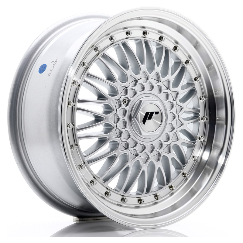 Carica immagine in Galleria Viewer, Cerchio Japan Racing JR-9 7,5x17 4x100/4x108 ET35 - Argento lucidato - foro 74,1 mm
