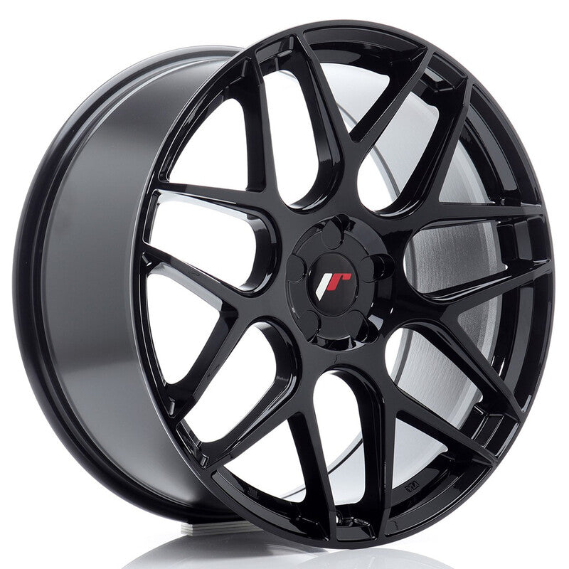 Carica immagine in Galleria Viewer, Cerchio Japan Racing JR-18 8,5x20 foratura su misura 5 fori ET20-40 - Nero lucido