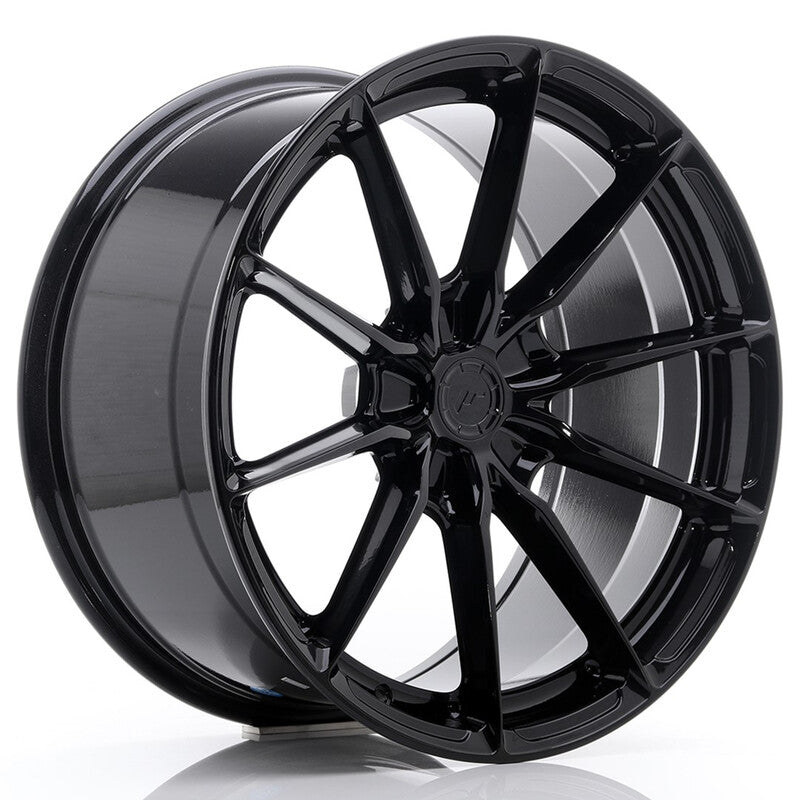 Carica immagine in Galleria Viewer, Cerchio Japan Racing JR-37 Extreme Concave 9,5x19 foratura su misura 5 fori ET20-45 - Nero lucido