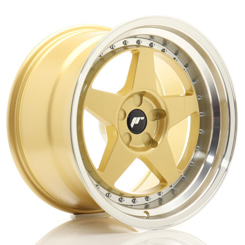 Carica immagine in Galleria Viewer, Cerchio Japan Racing JR-6 10,5x18 foratura su misura 5 fori ET0-25 - Oro